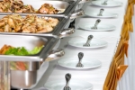 banquet meals served on tables